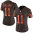 Nike Cleveland Browns #11 Antonio Callaway Brown Womens Stitched NFL Limited Rush Jersey