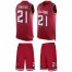 Nike Atlanta Falcons #21 Deion Sanders Red Team Color Mens Stitched NFL Limited Tank Top Suit Jersey