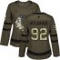 Adidas Chicago Blackhawks #92 Alexander Nylander Green Salute to Service Womens Stitched NHL Jersey