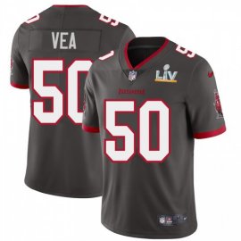 Tampa Bay Buccaneers #50 Vita Vea Mens Super Bowl LV Bound Nike Pewter Alternate Vapor Limited Jersey