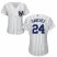 New York Yankees #24 Gary Sanchez White Strip Womens Home Stitched MLB Jersey