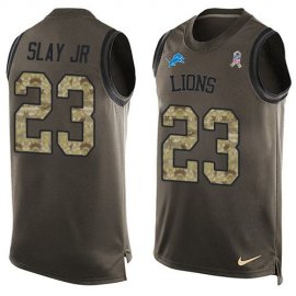 Nike Detroit Lions #23 Darius Slay Jr Green Mens Stitched NFL Limited Salute To Service Tank Top Jersey