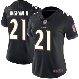 Nike Baltimore Ravens #21 Mark Ingram II Black Alternate Womens Stitched NFL Vapor Untouchable Limited Jersey