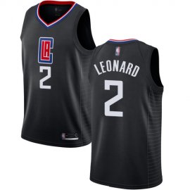 Clippers #2 Kawhi Leonard Black Youth Basketball Swingman Statement Edition Jersey