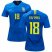 Womens Brazil #18 Rafinha Away Soccer Country Jersey