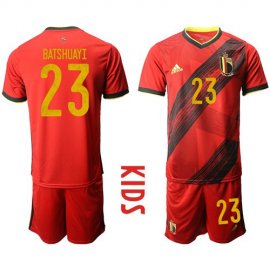 Belgium #23 Batshuayi Red Home Kid Soccer Country Jersey