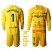 Barcelona #1 Ter Stegen Yellow Goalkeeper Long Sleeves Kid Soccer Club Jersey