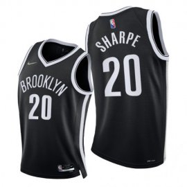 Nike Brooklyn Nets #20 Dayron Sharpe Womens 2021-22 75th Diamond Anniversary NBA Jersey Black Womens
