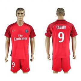 Paris Saint-Germain #9 Cavani Red Soccer Club Jersey