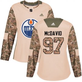 Adidas Edmonton Oilers #97 Connor McDavid Camo Authentic 2017 Veterans Day Womens Stitched NHL Jersey