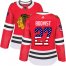 Adidas Chicago Blackhawks #27 Adam Boqvist Red Home Authentic USA Flag Womens Stitched NHL Jersey
