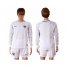 France Blank White Goalkeeper Long Sleeves Soccer Country Jersey