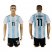 Argentina #11 Di Maria Home Soccer Country Jersey