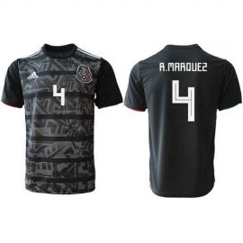 Mexico #4 R.Marquez Black Soccer Country Jersey