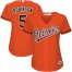 Baltimore Orioles #5 Brooks Robinson Orange Alternate Womens Stitched MLB Jersey
