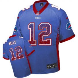 Nike Buffalo Bills #12 Jim Kelly Royal Blue Team Color Mens Stitched NFL Elite Drift Fashion Jersey