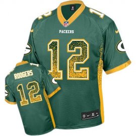 Nike Green Bay Packers #12 Aaron Rodgers Green Team Color Mens Stitched NFL Elite Drift Fashion Jersey