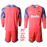 valencia Blank Red Goalkeeper Long Sleeves Kid Soccer Club Jersey
