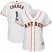 Houston Astros #1 Carlos Correa Majestic Womens 2019 Postseason Official Cool Base Player Jersey White