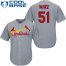 St.Louis Cardinals #51 Willie McGee Grey Cool Base Stitched Youth MLB Jersey