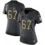 Nike Carolina Panthers #67 Ryan Kalil Black Womens Stitched NFL Limited 2016 Salute to Service Jersey