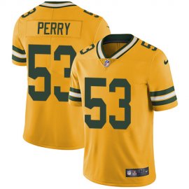 Nike Green Bay Packers #53 Nick Perry Yellow Mens Stitched NFL Limited Rush Jersey