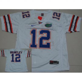 Florida Gators 12 John Brantley White College Football Jersey