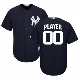 New York Yankees Majestic Cool Base Custom Jersey Navy