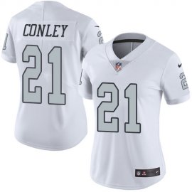 Nike Las Vegas Raiders #21 Gareon Conley White Womens Stitched NFL Limited Rush Jersey