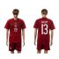Czech #13 Suchy Red Home Soccer Country Jersey