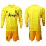 Juventus Blank Yellow Goalkeeper Long Sleeves Soccer Club Jersey