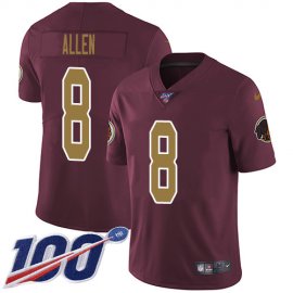 Nike Washington Football Team #8 Kyle Allen Burgundy Red Alternate Youth Stitched NFL 100th Season Vapor Untouchable Limited Jersey
