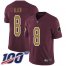 Nike Washington Football Team #8 Kyle Allen Burgundy Red Alternate Youth Stitched NFL 100th Season Vapor Untouchable Limited Jersey