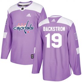 Adidas Washington Capitals #19 Nicklas Backstrom Purple Authentic Fights Cancer Stitched NHL Jersey