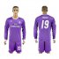 Real Madrid #19 Modric Away Long Sleeves Soccer Club Jersey