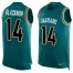 Nike Jacksonville Jaguars #14 Justin Blackmon Teal Green Alternate Mens Stitched NFL Limited Tank Top Jersey