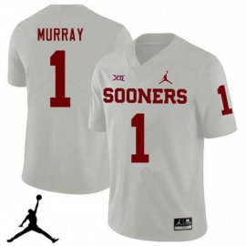 Jordan Brand Mens Oklahoma Sooners #1 Kyler Murray 2018 College Football Jerseys NCAA White