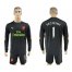 Arsenal #1 Szczesny Black Long Sleeves Goalkeeper Soccer Country Jersey
