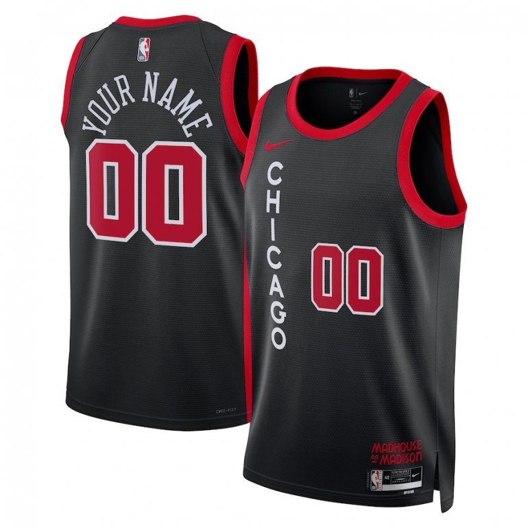 Chicago Bulls Nike Unisex 2023/24 Custom Swingman Jersey – Black – City Edition Chicago Bulls Nike Unisex 2023/24 Custom Swingman Jersey – Black – City Edition