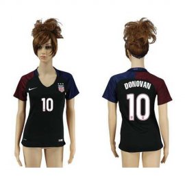 Womens USA #10 Donovan Away Soccer Country Jersey