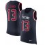 Nike Houston Texans #13 Brandin Cooks Navy Blue Team Color Mens Stitched NFL Limited Rush Tank Top Jersey