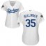 Los Angeles Dodgers #35 Cody Bellinger White Home 2018 World Series Womens Stitched MLB Jersey