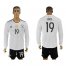 Germany #19 Gotze White Home Long Sleeves Soccer Country Jersey