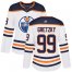 Adidas Edmonton Oilers #99 Wayne Gretzky White Road Authentic Womens Stitched NHL Jersey