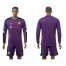 Dortmund Blank Purple Long Sleeves Goalkeeper Soccer Club Jersey