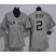 New York Yankees #2 Derek Jeter Grey Womens Road Stitched MLB Jersey