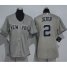 New York Yankees #2 Derek Jeter Grey Womens Road Stitched MLB Jersey