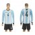 Argentina #4 Gino Home Long Sleeves Soccer Country Jersey