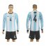 Argentina #4 Gino Home Long Sleeves Soccer Country Jersey