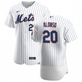 New York Mets #20 Pete Alonso Mens Nike White Home 2020 Authentic Player MLB Jersey